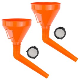 Bangbobi Filling Funnel, Pack of 2, Large Funnel with Strainer, Petrol Oil Funnel, Flexible & Leak-Proof, Universal Funnel for Car, Workshop, Household