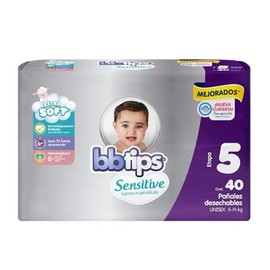 Bbtips Pañal Bebé Sensitive Talla 5 Extra Grande 160 Piezas, 160 Count