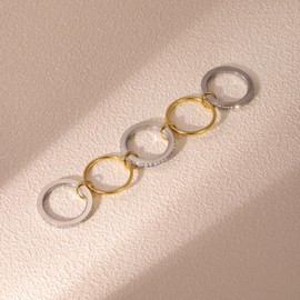 Larsweryar Stackable Rings for Women – 14k Gold Plated CZ Cubic Zirconia,Gold Knuckle Rings for Womens Stackable Ring Set (10)