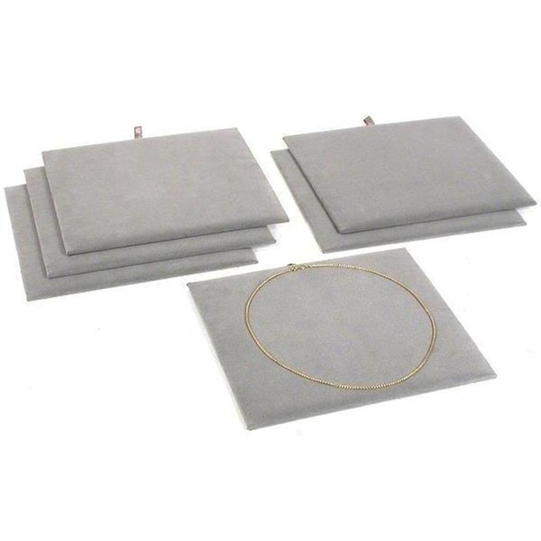 6 Jewelry Display Pad Tray Insert Gray Velvet Showcase