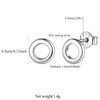 Earrings Studs 925 Sterling Silver Earrings Circle Earrings for Women