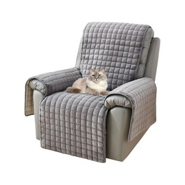 Armchair Protector Pets Sofa Armrest Covers, 1 Seater Chair Protector with Pockets, Non-Slip 1 Seater Protective Cover, Chair Cushion Relax, TV Chair Protective Cover for Home with Children Dogs Cats