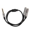 1/4 Inch Stereo Splitter Y Cable Aluminum Alloy Shell 6.35mm