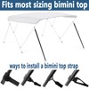 Adjustable Bimini Boat Top Straps,Two Hooks 38"~70"Marine Awning Webbing Straps,with