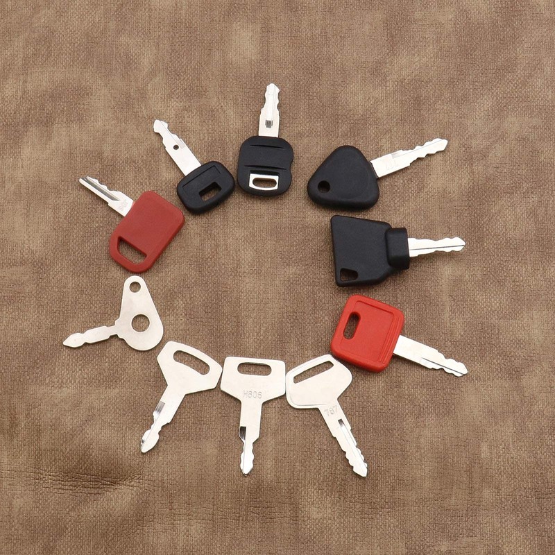 SING F LTD 10pcs Ignition Starter Key Set for Agricultural/Excavator