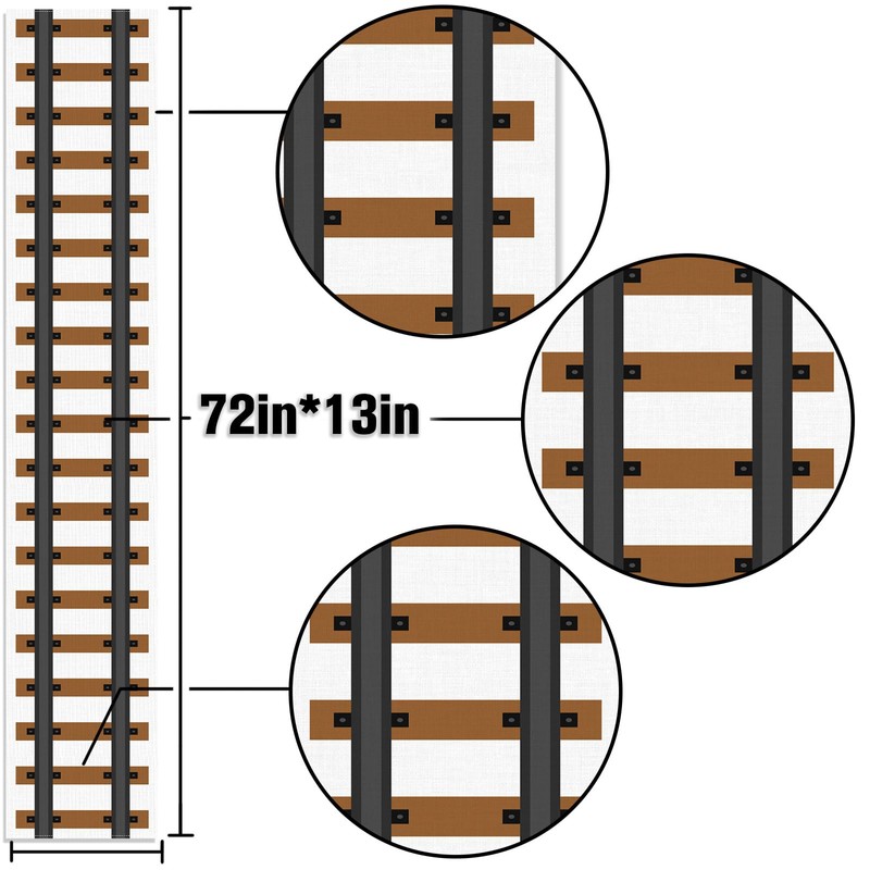 Buxiuer Polar Railroad Train Track Table Runner Christmas Train Express