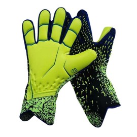Yuly Goalkeeper Gloves Strong Grip Goalie Soccer Glove Football Finger Support Size 6/7/8/9/10 Kids Youth Adults Goalkeeper, Green