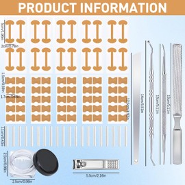 Professional Ingrown Toenail Set Breathable Ingrown Toenail Correction Strips, Curved Toenails Corrector Patch, Painless File and Lifter Pedicure Tools Home Pedicure Care