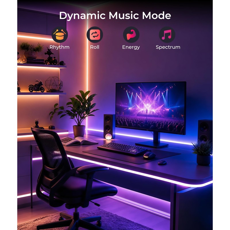 DeckTok LED Neon Rope Strip Light 9.84ft RGB IP65 for