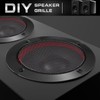 Facmogu 2PCS 4" Black Round Speaker Grills Cover, Metal Mesh