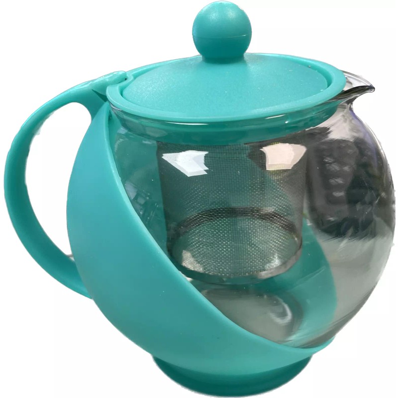 Live Well LW Half Moon Glass Teapot With Removable Infuser,