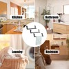 RETON 3 PCS Over The Door Towel Rail, Stainless Steel