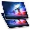 Rectangle Stickers (Set of 2) 10cm - Radio Telescope Space