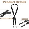 Tweruna 2 PCS Hat Straps for Wind, Adjustable Beige Black