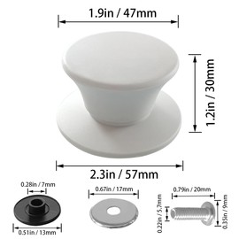 JoyTube Universal Pot Pan Lids Replacement Knob, Silicone Heat Resistant Pan Cover Holding Handles BPA Free Dishwasher Safe Fits Skillets and Kitchen Cookware (Pack of Two-Light Grey)