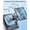 WOWDSGN Table Fan USB with Power Base & LED Display,