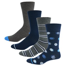 Robert Graham 4 Pack Socks, Blue, One Size