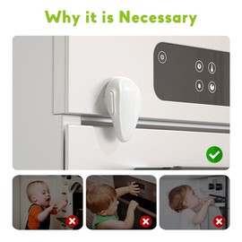 SAFELON Child Safety Oven Lock, Kitchen Safety Oven Door Lock for Babies & Toddlers (White)