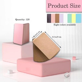 Desuibao 120 x Mini Coloured Index Cards 5 x 9 cm Blank Pastel Note Cards Cute Unlined for Small Business Messages Learning Writing Black