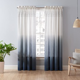 Vue Arashi Indigo Curtains for Living Room 52" x 95"