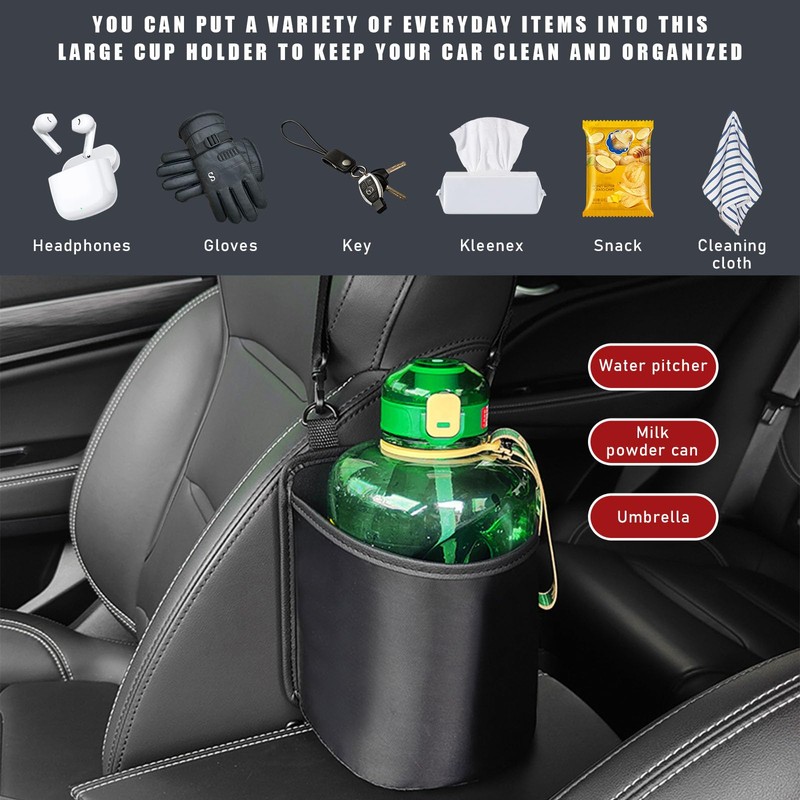 Car Seat Side Large Cup Holder, Waterproof Cup Holder Expander