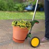 VIMOA Potted Plant Dolly with Flat Free Wheels Adjustable Handle