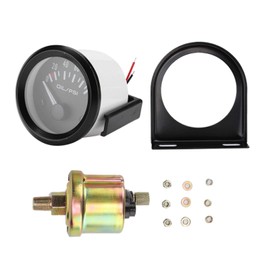 Aramox 52mm/2in 12V Universal Auto Modified Meter Car Electromagnetic Oil Pressure Gauge Kit