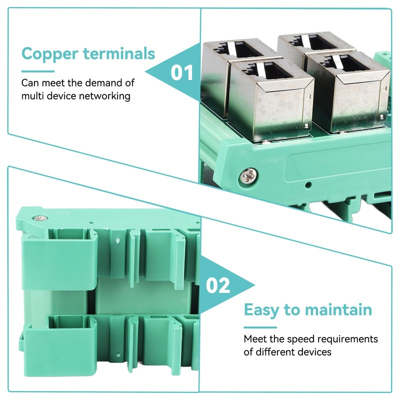 4 Way Buss Board, Rj45 8p8c Jack Breakout Board 0.5a