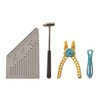 4Pcs Building Block Tool Set, Measuring Ruler, Auxiliary Tool Hammer,