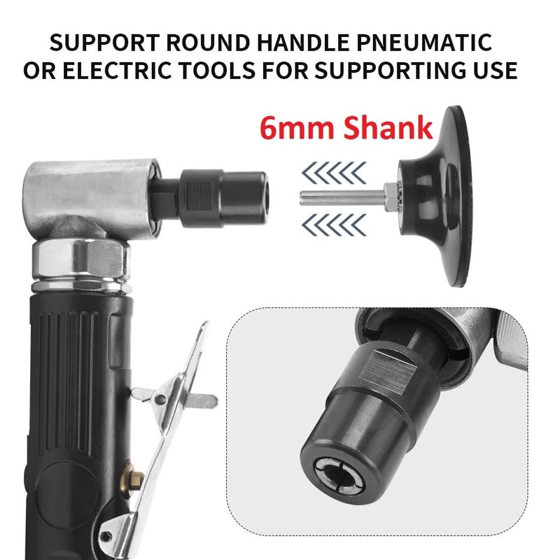 MiJunHD 1inch Roll Lock Disc Pad Holder, 6mm Mandrel Quick