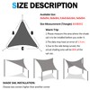 HEYOMART Triangular sun sail, 3.6 x 3.6 x 3.6 m,