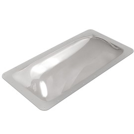 XMK 18" x 34" RV Skylight Replacement Cover,Camper RV Shower Skylight Outer Dome Fit 14" x 30" Openings Roof for Campers Trailer Fifth Wheel Food Truck Motorhome, Impact Resistant (Smoke Gray)