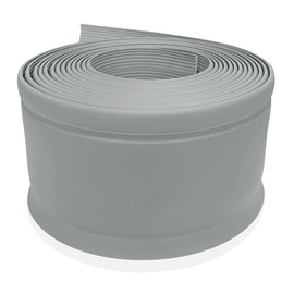 PRO FLEX Modern Gray Vinyl Wall Base 4-1/4 inch X 20 ft - Wall Base Trim with Super Strong Peel and Stick Adhesive Back - Flexible Self Stick Vinyl Wall Base - Easy Install Vinyl Floor Base with Toe