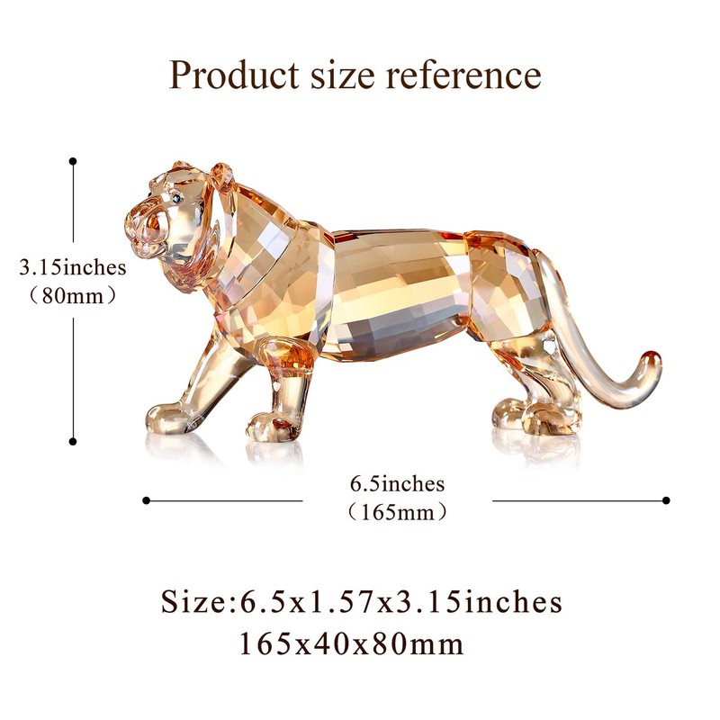 Crystal Tiger Animal Craft Home Decor Ornaments Collectible Birthday New