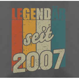Cushion cover - 18th birthday pillow - Legendary since 2007 - 50 x 50 cm - grey - gift 18 gifts for 18 year olds 18th 2006 to boy eighteen (18) boy birthday pillow 18th born son finally