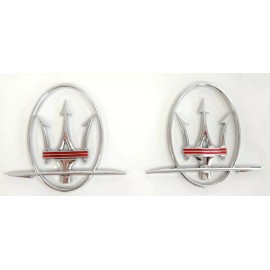 Unbranded CH/RED 2 SIDE REAR EMBLEM REPLACEMENT FOR MASERATI GHIBLI QUATTROPORTE LEVANTE
