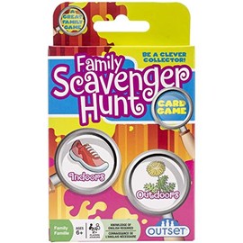 Outset Media Family Scavenger Hunt Card Game Travel Friendly Indoor and Outdoor Family Scavenger Hunt - Ages 6+