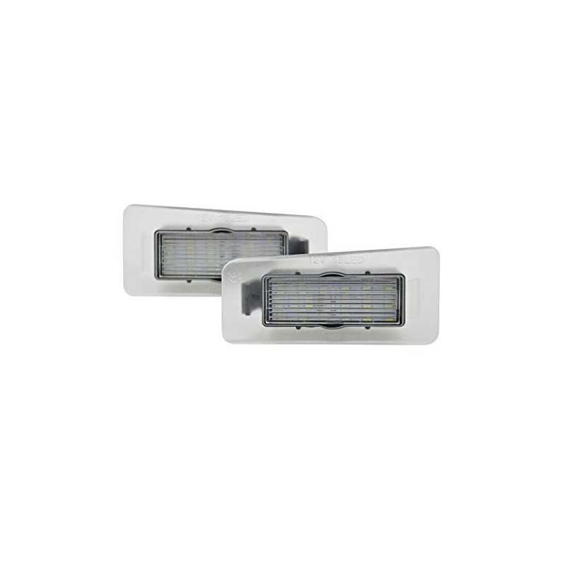LED number plate light without error message with E-mark, registration