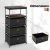 Flulep 3-Drawer Fabric Storage Cabinet - Removable Foldable Drawers, Industrial