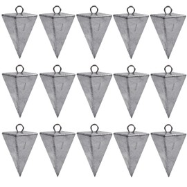 Pyramid Fishing Sinker Weights Kit Tangle Free Lead Fishing Weights with Ring Surf Fishing Tackle Gear 1oz 2oz 3oz 4oz 5oz 6oz 8oz