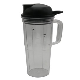 Hoja de repuesto Easy Twist con 1 taza de 24 onzas con mango y 1 taza de 24 onzas y 2 tapas para llevar, compatible con licuadora Nutri Bullet Combo