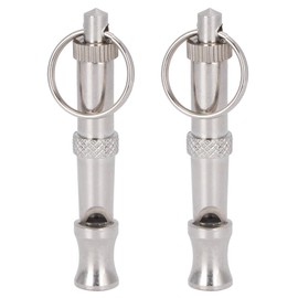 Duokon Pack of 2 Dog Whistles, Ultrasonic Whistles Made of Stainless Steel, Portable Dog Whistle High Frequency (Audible) with Adjustable Frequency for Training Dogs, Pigeons and