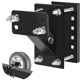 GADFISH Spare Tire Carrier,Spare Tire Mount Boat Trailer Carrier Bracket,Heavy Duty Lock Holder,Fits 4 & 5 & 6 Lugs Trailer Wheels on 4", 4.5'', 4.75'', 5'' and 5.5'' Bolt Patterns,Holds up to 150 Lbs