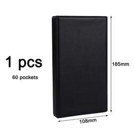 GZDAOXIA Business Card Storage for 60 Cards, Business Card Folder, PU Leather Business Card Folder, Business Card Organiser, for Credit Cards, Business Card Book