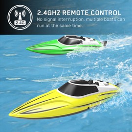 Remote Control Boat 30km/h High Speed 2.4GHz Remote Control Ship Toy Gift for Kids Adults Boys Low Battery Protection