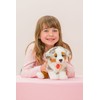 Teddy Hermann 91935 Hund Australian Shepherd Welpe 22 cm, Kuscheltier,