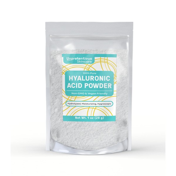 Hyaluronic Acid Powder (1 oz) Food & Cosmetic Grade, Clear Resealable Bag