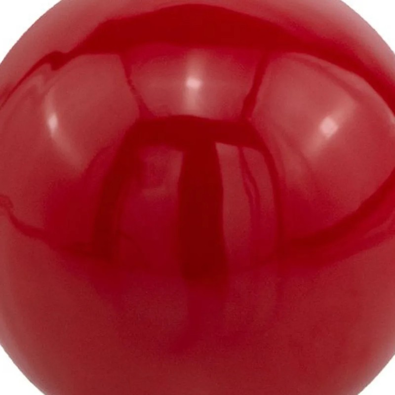 Homeroots 4" Red Aluminum Decorative Orb Tabletop Sculpture