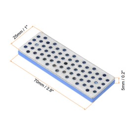 PATIKIL 70mm Extra-Coarse/Coarse/Fine Ski Snowboard Diamond Stone, 3 Pack Ski Edge Sharpener Diamond Edge Files Snowboard Whetstone, Black/Blue/Fuchsia