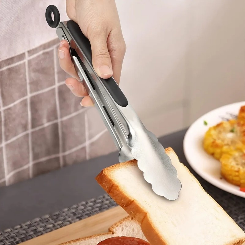 1 Alicate De Cocina De Acero Inoxidable, Pinzas Para Aliment